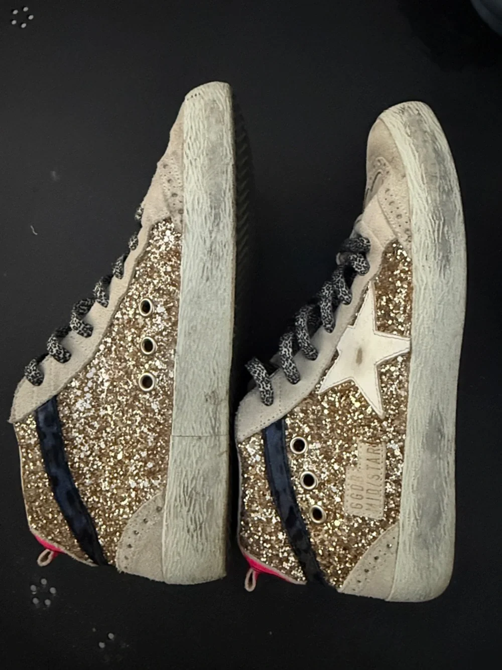 GGDB Midstar Glitter-Panel Suede Sneakers - Picture 3 of 6